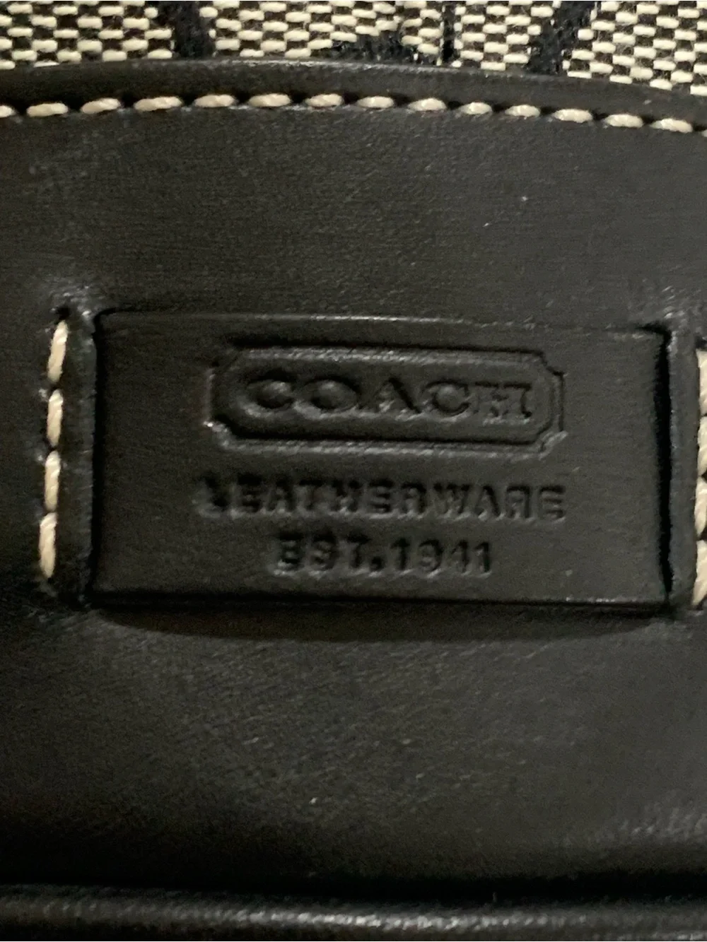 Coach Canvas Tote in Black Hampton Bag